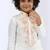 White embroidered satin kurta pyjama
