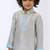 Grey plain satin kurta pyjama
