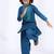 Blue plain satin kurta pyjama