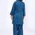 Blue plain satin kurta pyjama