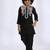 Black embroidered satin kurta pyjama