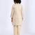 Beige embroidered satin sherwani