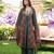 Women green rayon blend floral printed a-line kurta palazzos with dupatta