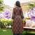 Women green rayon blend floral printed a-line kurta palazzos with dupatta