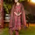 Women maroon rayon blend ethnic motifs printed straight kurta trousers with dupatta