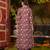 Women brown rayon blend floral printed a-line kurta palazzos with dupatta