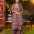 Women brown rayon blend floral printed a-line kurta palazzos with dupatta