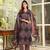 Women black rayon blend ethnic motifs printed straight kurta trousers with dupatta