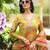Women lime green viscose rayon floral embroidered straight kurta trousers with dupatta