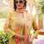 Women lime green viscose rayon floral embroidered straight kurta trousers with dupatta
