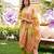 Women lime green viscose rayon floral embroidered straight kurta trousers with dupatta
