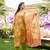 Women lime green viscose rayon floral embroidered straight kurta trousers with dupatta