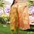 Women lime green viscose rayon floral embroidered straight kurta trousers with dupatta