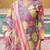 Women purple viscose rayon floral embroidered straight kurta trousers with dupatta