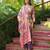 Women purple viscose rayon floral embroidered straight kurta trousers with dupatta