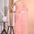 Pink Jamdani silk blend Organza Saree With Blouse Piece
