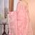 Pink Jamdani silk blend Organza Saree With Blouse Piece