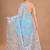 blue Jamdani silk blend Organza Saree With Blouse Piece