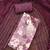 Purple cotton silk print handwork unstitched dress material