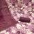 Purple cotton silk print handwork unstitched dress material