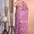wine Jamdani silk blend Organza Saree With Blouse Piece
