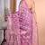 wine Jamdani silk blend Organza Saree With Blouse Piece