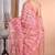 orange Jamdani silk blend Organza Saree With Blouse Piece
