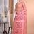 orange Jamdani silk blend Organza Saree With Blouse Piece