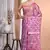 purple Jamdani silk blend Organza Saree With Blouse Piece