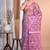 purple Jamdani silk blend Organza Saree With Blouse Piece