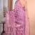 purple Jamdani silk blend Organza Saree With Blouse Piece