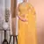 yellow Jamdani silk blend Organza Saree With Blouse Piece