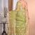 green Jamdani silk blend Organza Saree With Blouse Piece