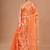orange Jamdani silk blend Organza Saree With Blouse Piece