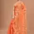 orange Jamdani silk blend Organza Saree With Blouse Piece