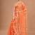 orange Jamdani silk blend Organza Saree With Blouse Piece