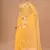 yellow Jamdani silk blend Organza Saree With Blouse Piece