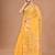 yellow Jamdani silk blend Organza Saree With Blouse Piece