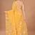yellow Jamdani silk blend Organza Saree With Blouse Piece