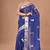 blue Chanderi silk blend Saree With Blouse Piece