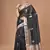 black Chanderi silk blend Saree With Blouse Piece
