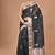 black Chanderi silk blend Saree With Blouse Piece