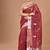 maroon Chanderi silk blend Saree With Blouse Piece
