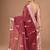 maroon Chanderi silk blend Saree With Blouse Piece