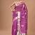 purple Chanderi silk blend Saree With Blouse Piece