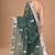 green Chanderi silk blend Saree With Blouse Piece
