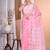 Pink Jamdani Saree With Blouse Piece