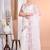 off white Pure Organza Tread Work Saree With Blouse Piece