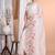 off white Pure Organza Tread Work Saree With Blouse Piece