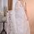 off white Pure Organza Tread Work Saree With Blouse Piece
